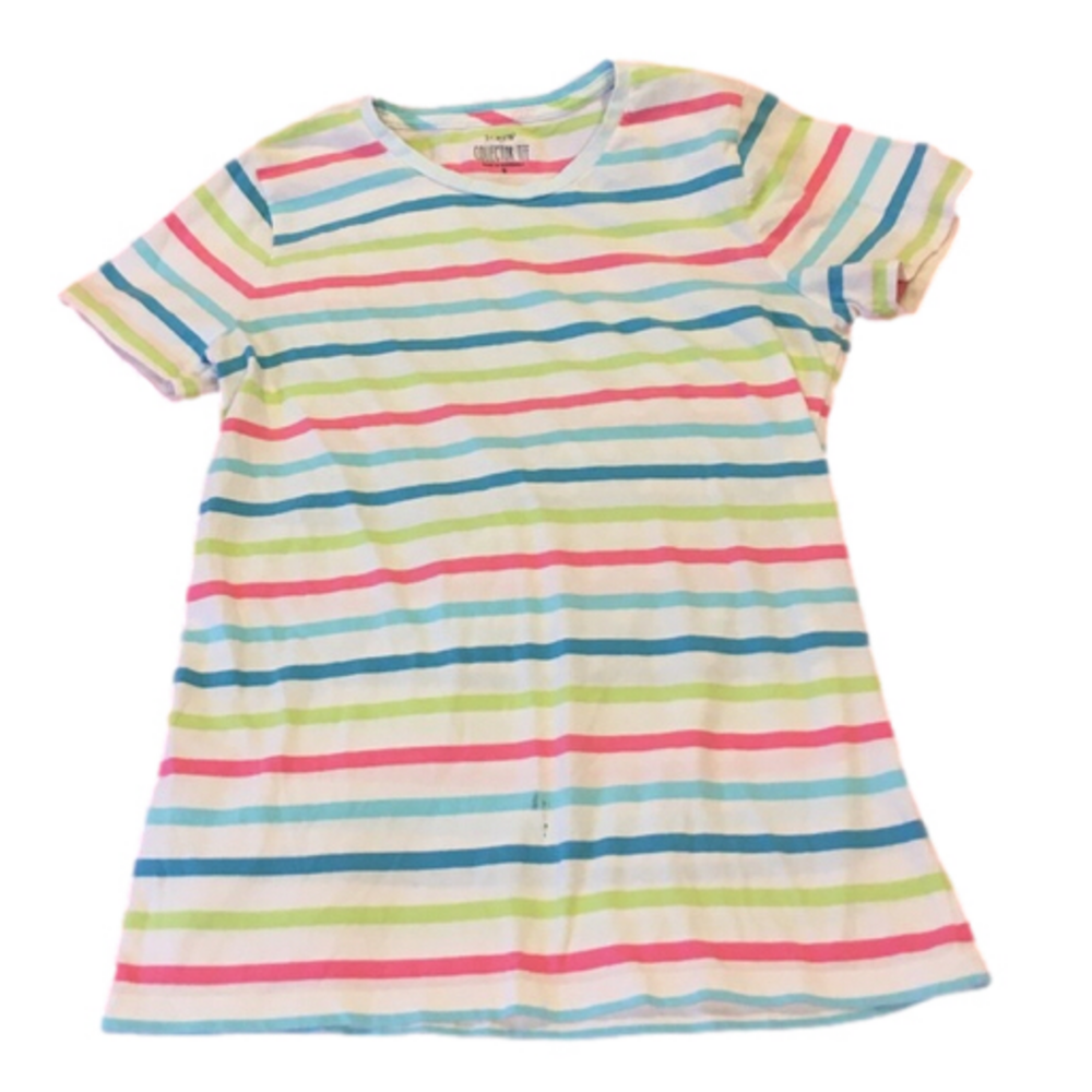 J Crew Multi Striped Short Sleeve Tee - Picture 6 of 7